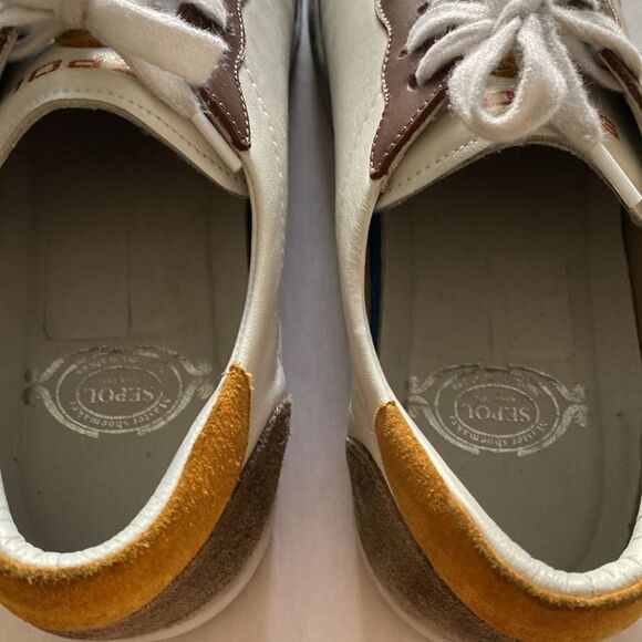 SEPOL Men’s Constantinople Distressed Style Leather Sneakers Size 43 - Picture 4 of 8